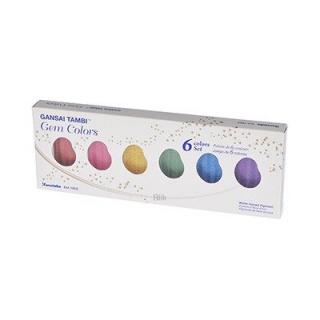 Akwarele metaliczne Kuretake Gansai Tambi Gem Colors, zestaw 6 kol