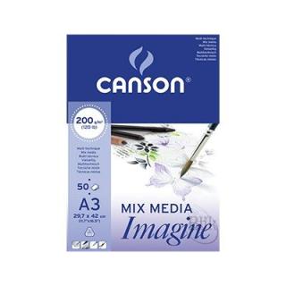 Blok mix media Imagine Canson A3 200 g