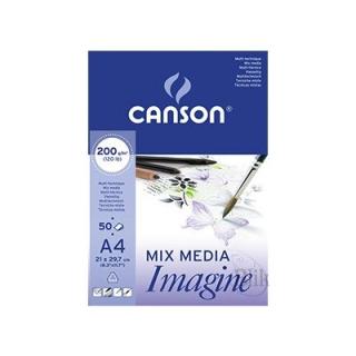 Blok mix media Imagine Canson A4 200 g
