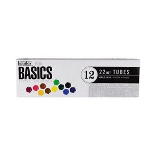 Farby akrylowe Basics Liquitex, komplet 12x22 ml