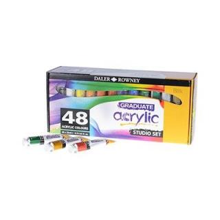 Farby akrylowe Graduate Daler-Rowney, komplet 48x22 ml