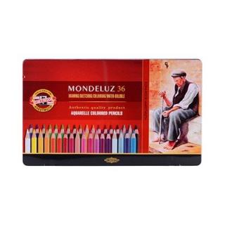 Kredki akwarelowe Mondeluz 36 kolorów Koh-I-Noor opakowanie metalowe