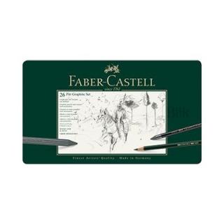 Pitt Graphite Set Faber-Castell, zestaw 26 sztuk w metalowym pudełku