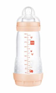 MamBaby - butelka dla niemowląt 320ml - anty kolkowa - różowa