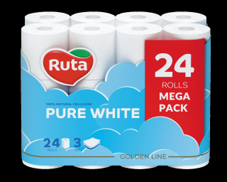 Ruta - papier toaletowy trójwarstwowy Ruta Pure White 24 rolki