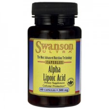 ALA Alpha Lipoic Acid (Kwas alfa liponowy) antyoksydant 300mg 60kaps. SWANSON