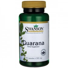 Guarana źródło naturalnej kofeiny 500mg 100kaps. SWANSON