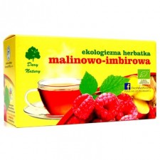 Herbatka Malinowo-imbirowa BIO 20x3g DARY NATURY