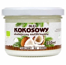 Olej kokosowy tłoczony na zimno BIO 230ml DARY NATURY