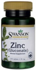 Zinc Gluconate (Cynk glukonian) 30mg 250tab. SWANSON