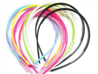 Opaska do włosów plastikowa klasyczna 0.5cm kolory