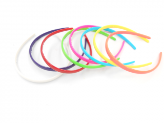 Opaska do włosów plastikowa klasyczna 1cm kolory