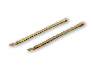 Proste wsuwki szerokie 7cm złote - złote matowe 8 szt