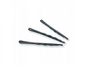 Wsuwki szerokie karbowane czarne 6 cm 36 szt