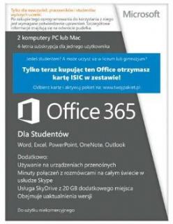 Microsoft Office 365 University Polish, 4 Year Subscription - Box