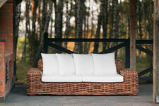 Rattanowa sofa do domu i ogrodu, rattan naturalny