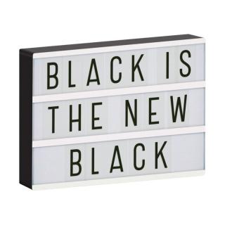 A Little Lovely Company lampa LED duża z naklejkami Lightbox A4 Black Mimisia.pl