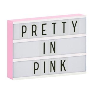 A Little Lovely Company lampa LED duża z naklejkami Lightbox A4 Pink Mimisia.pl