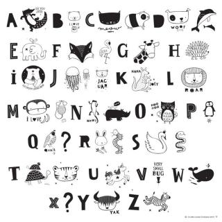 A Little Lovely Company - Litery do Lightboxa zestaw ABC Black Mimisia.pl