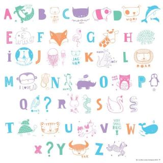 A Little Lovely Company - Litery do Lightboxa zestaw ABC Pastel Mimisia.pl