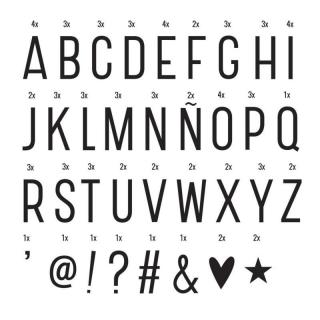 A Little Lovely Company - Litery do Lightboxa zestaw Basic Black Mimisia.pl
