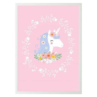 A Little Lovely Company - Plakat Lovely Unicorn 70 x 50 cm Mimisia.pl