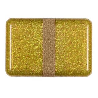A Little Lovely Company - Śniadaniówka Lunchbox GLITTER Gold Mimisia.pl