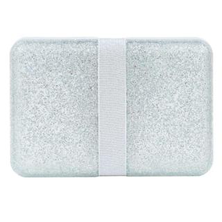 A Little Lovely Company - Śniadaniówka Lunchbox GLITTER Silver Mimisia.pl
