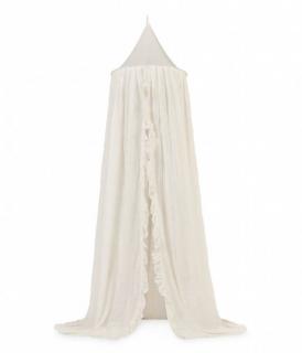 Baldachim nad łóżeczko Vintage 420x245 cm Ruffle Ivory Jollein Mimisia.pl