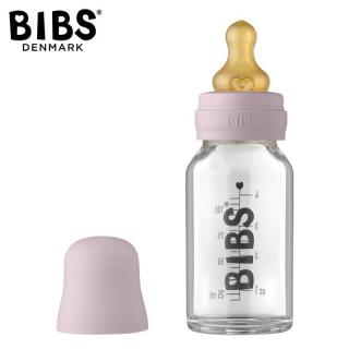 BIBS BABY GLASS BOTTLE DUSKY LILAC Antykolkowa Butelka Szklana dla Noworodków 110 ml Mimisia.pl