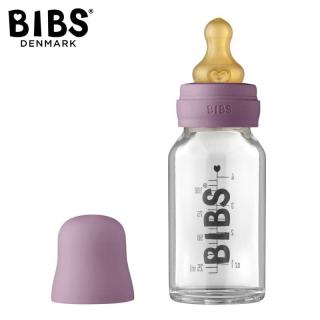 BIBS BABY GLASS BOTTLE MAUVE Antykolkowa Butelka Szklana dla Noworodków 110 ml Mimisia.pl