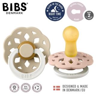 BIBS BOHEME 2-PACK BLUSH NIGHT  VANILLA NIGHT M Smoczek Uspokajający kauczuk Hevea Mimisia.pl