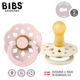 BIBS BOHEME 2-PACK IVORY  BLOSSOM M Smoczek Uspokajający kauczuk Hevea Mimisia.pl