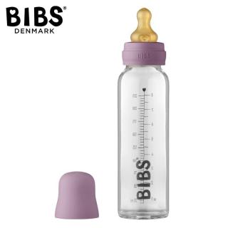 BIBS BUTELKA SZKLANA ze smoczkiem antykolkowym z kauczuku, pojemność 225 ml, MAUVE Mimisia.pl