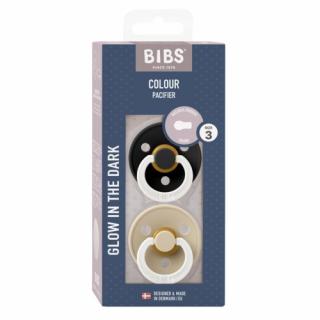 BIBS COLOUR 2-PACK BLACK NIGHT  VANILLA NIGHT L Smoczek Uspokajający kauczuk Hevea Mimisia.pl