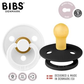 BIBS COLOUR 2-PACK BLACK  WHITE S Smoczek Uspokajający kauczuk Hevea Mimisia.pl