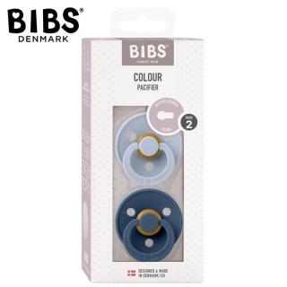 BIBS COLOUR 2-PACK DUSTY BLUE  STEEL BLUE M Smoczek Uspokajający kauczuk Hevea Mimisia.pl