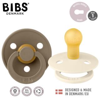 BIBS COLOUR 2-PACK IVORY  DARK OAK S Smoczek Uspokajający kauczuk Hevea Mimisia.pl