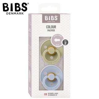 BIBS COLOUR 2-PACK KHAKI  DUSTY BLUE M Smoczek Uspokajający kauczuk Hevea Mimisia.pl