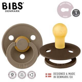BIBS COLOUR 2-PACK MOCHA  DARK OAK S Smoczek Uspokajający kauczuk Hevea Mimisia.pl