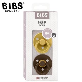BIBS COLOUR 2-PACK MUSTARD  MOCHA M Smoczek uspokajający kauczuk Hevea Mimisia.pl