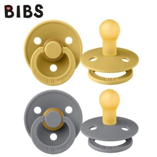 BIBS COLOUR 2-PACK MUSTARD  SMOKE S Smoczek Uspokajający kauczuk Hevea Mimisia.pl