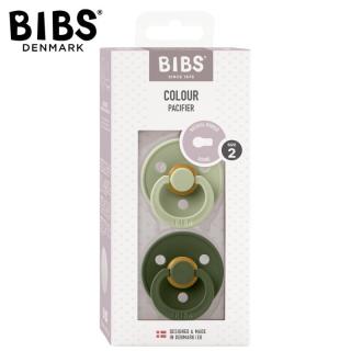 BIBS COLOUR 2-PACK SAGE  GREEN HUNTER M Smoczek Uspokajający kauczuk Hevea Mimisia.pl
