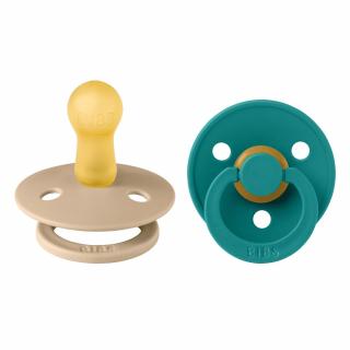 BIBS COLOUR 2-PACK TAUPE  SCUBA M Smoczek Uspokajający kauczuk Hevea Mimisia.pl