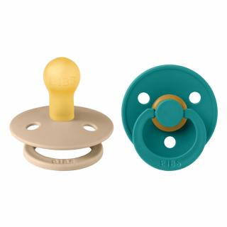 BIBS COLOUR 2-PACK TAUPE  SCUBA S Smoczek Uspokajający kauczuk Hevea Mimisia.pl