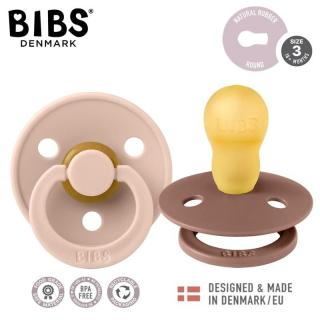 BIBS COLOUR 2-PACK WOODCHUCK  BLUSH L Smoczek Uspokajający kauczuk Hevea Mimisia.pl