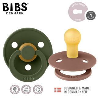 BIBS COLOUR 2-PACK WOODCHUCK  GREEN HUNTER S Smoczek uspokajający kauczuk Hevea Mimisia.pl