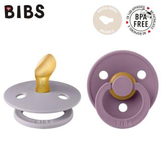 BIBS COLOUR ANATOMICAL 2-PACK FOSSIL GREY  MAUVE S Smoczek ortodontyczny kauczuk Hevea Mimisia.pl