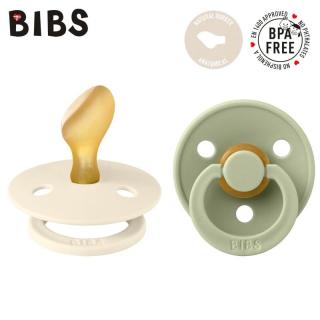 BIBS COLOUR ANATOMICAL 2-PACK IVORY  SAGE M Smoczek ortodontyczny kauczuk Hevea Mimisia.pl