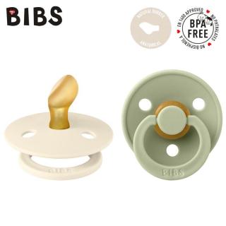 BIBS COLOUR ANATOMICAL 2-PACK IVORY  SAGE S Smoczek ortodontyczny kauczuk Hevea Mimisia.pl